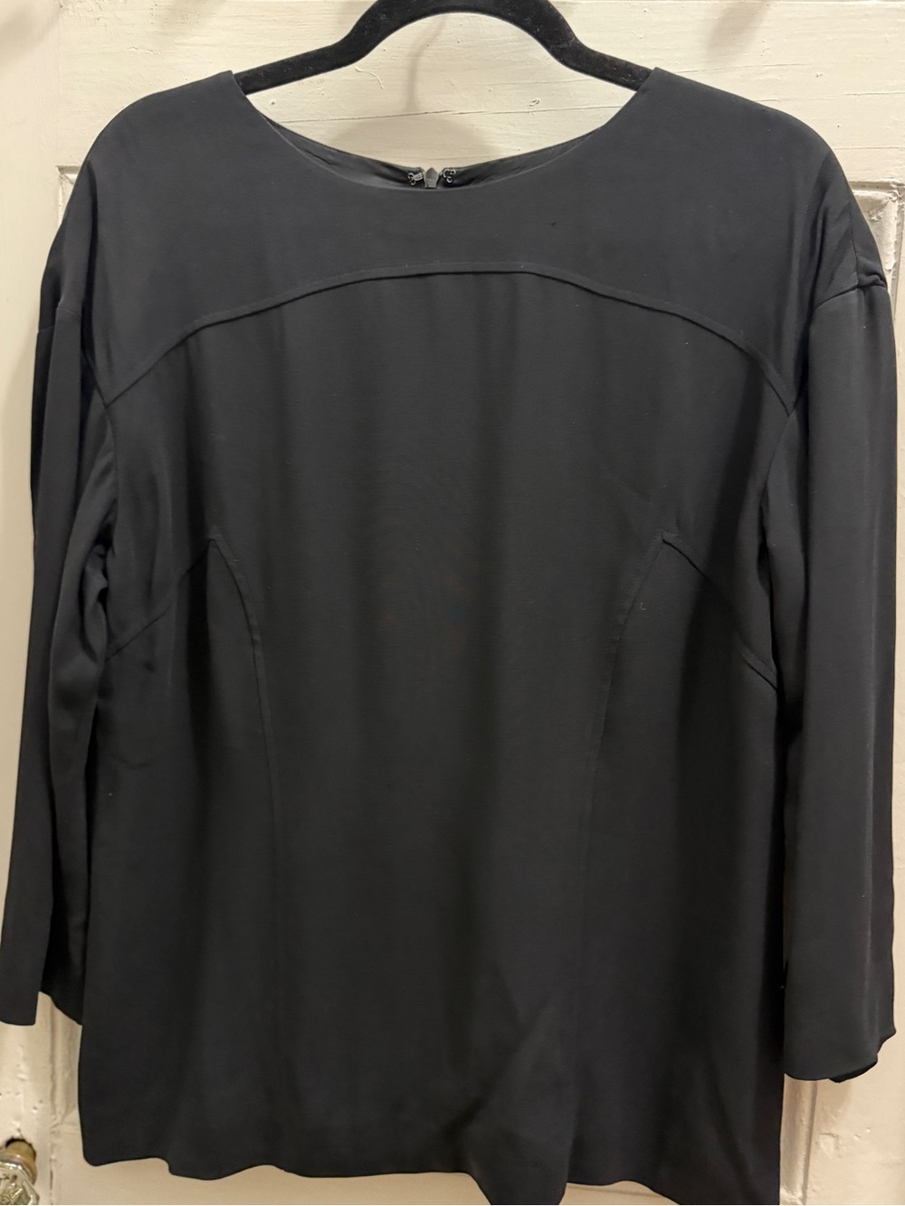 Brooks Brothers Black Long Sleeve Zipper
Back Blouse Top Size 8
